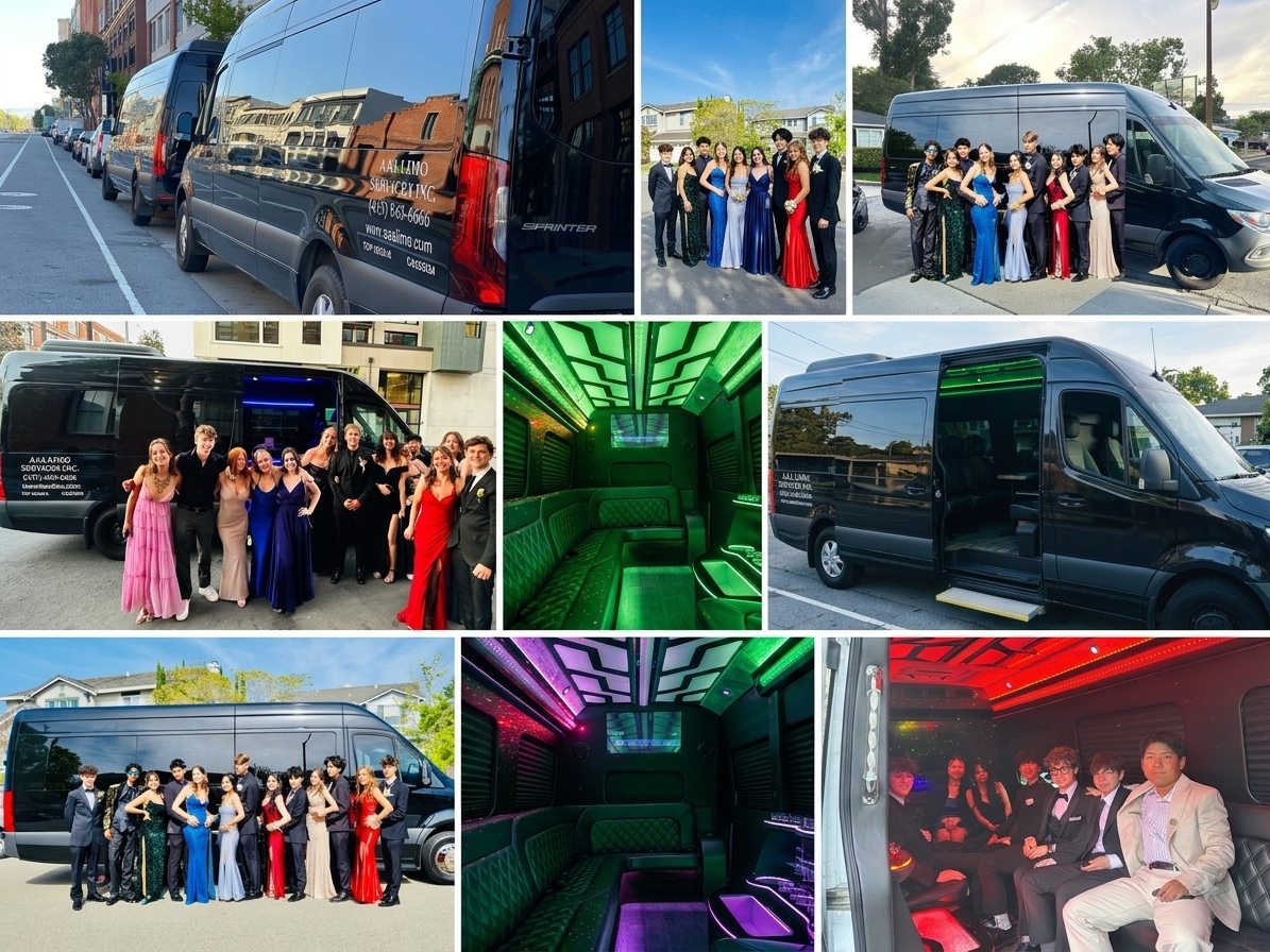 AAALIMO prom limousine and party bus transportation - chauffeured fleet photos